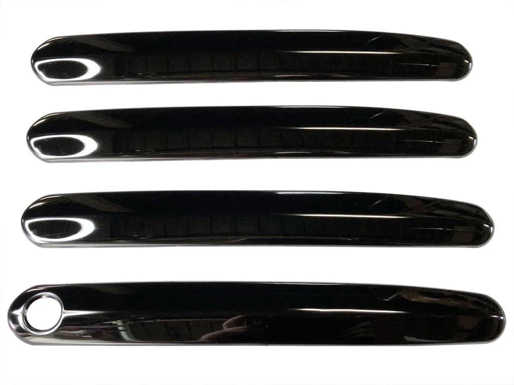 BRIGHTZ Stainless Steel Door Handle Set for Toyota Crown Sport Covers, Black, 4-Piece AZSH36W/AZSH37W [DHC-NOBU-464] (AZSH 36/AZSH 37)