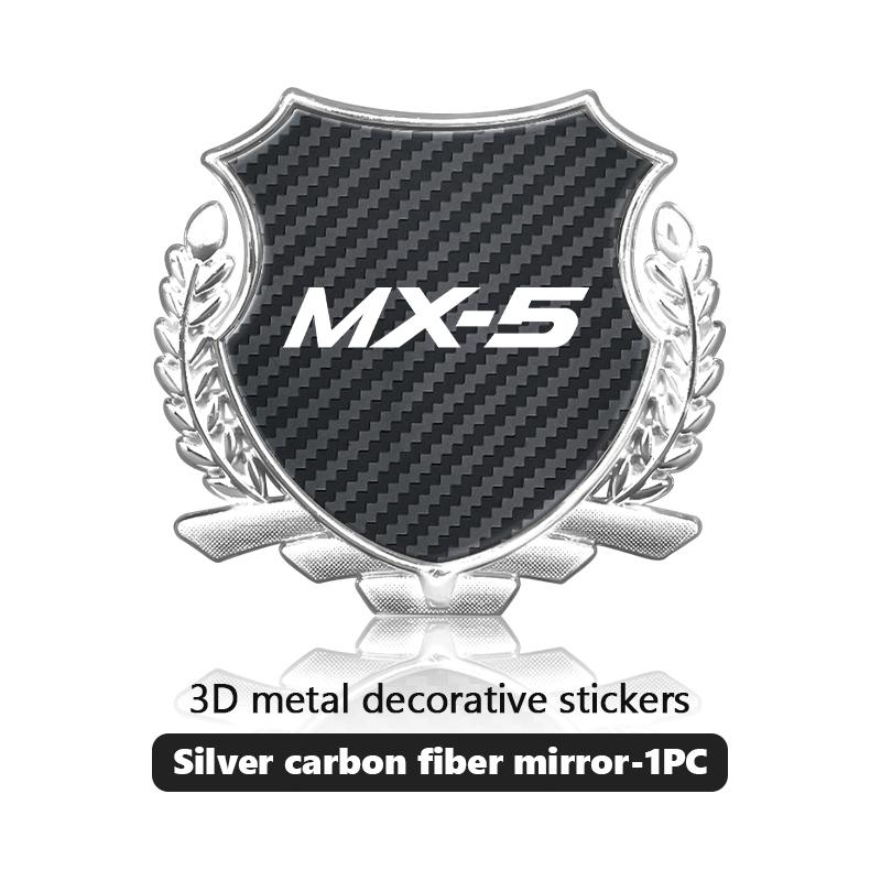 3D Metal Badge Sticker Wheat Ear Shape Car Window Decor Sticker For Mazda MX-5 CX30 RX8 MX5 BK BL 5 CR CW 6 II GH CX-7 ER