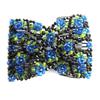 Women's Chic Stretch Rose Flower Bow Beaded Hair Comb Cuff Double Insert Clips