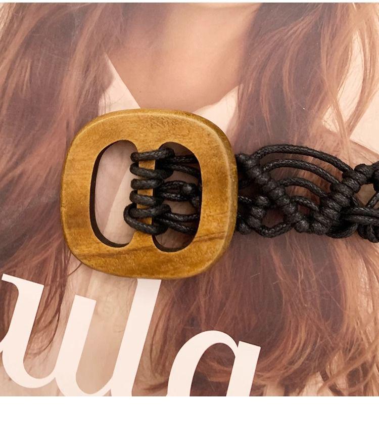 Korean Style Retro Ethnic Woven Belt: Chic & Versatile Waist-Cinching Accessory for Dresses
