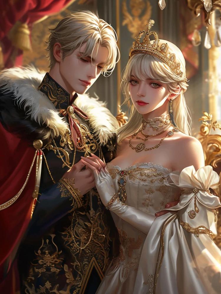 

Сказочный принц и принцесса Алмазная художественная картина новинка 2024 года вышивка крестом картина 5d DIY мозаичная вышивка украшение для дома Full Round 20x30CM