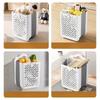 Foldable Laundry Basket Large Capacity Hanging Storage Bin Collapsible Organizer for Bathroom Dormitory Portable Clothes Hamper