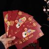 6Pcs Blessings Printing Lucky Money Bag Solid HongBao Spring Festival Essentials Red Packet  2025