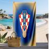 Asciugamano da Spiaggia con Stampa Calcio Croazia Asciugatura Rapida Super Assorbente Morbido Asciugamano da Bagno per Nuoto Spiaggia Viaggio Souvenir Regalo per Fan