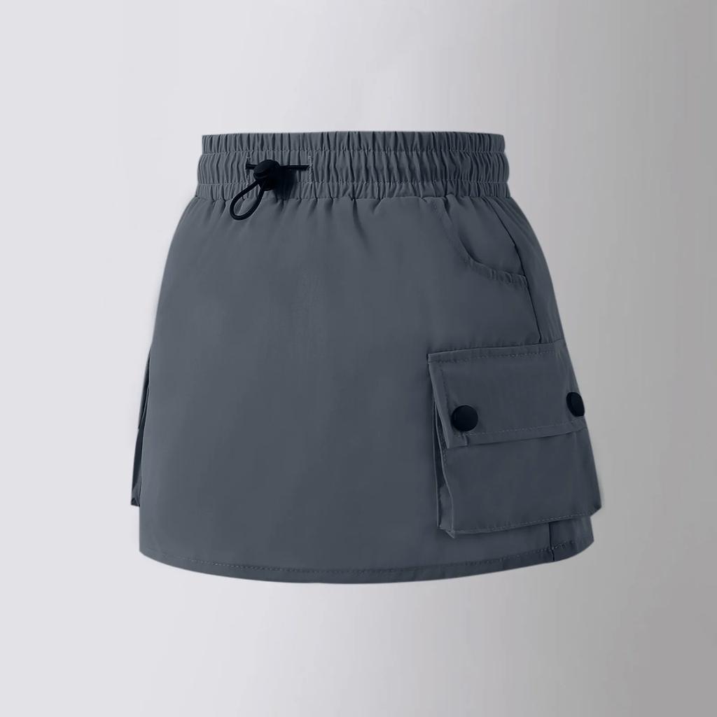 Girls Skirt Spring Summer Casual Short Overallskirt Fashion Pockets A-line Skirt for Kids Teenage Children Skirt 12 13 14 Years
