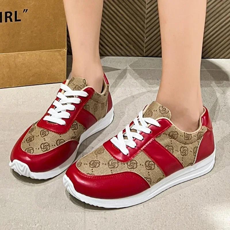 Fashion Spring Autumn Breathable Women Trend Lightweight Leisure Sneakers Women Walking Design Fashion Platform Shoes Zapatos De Mujer