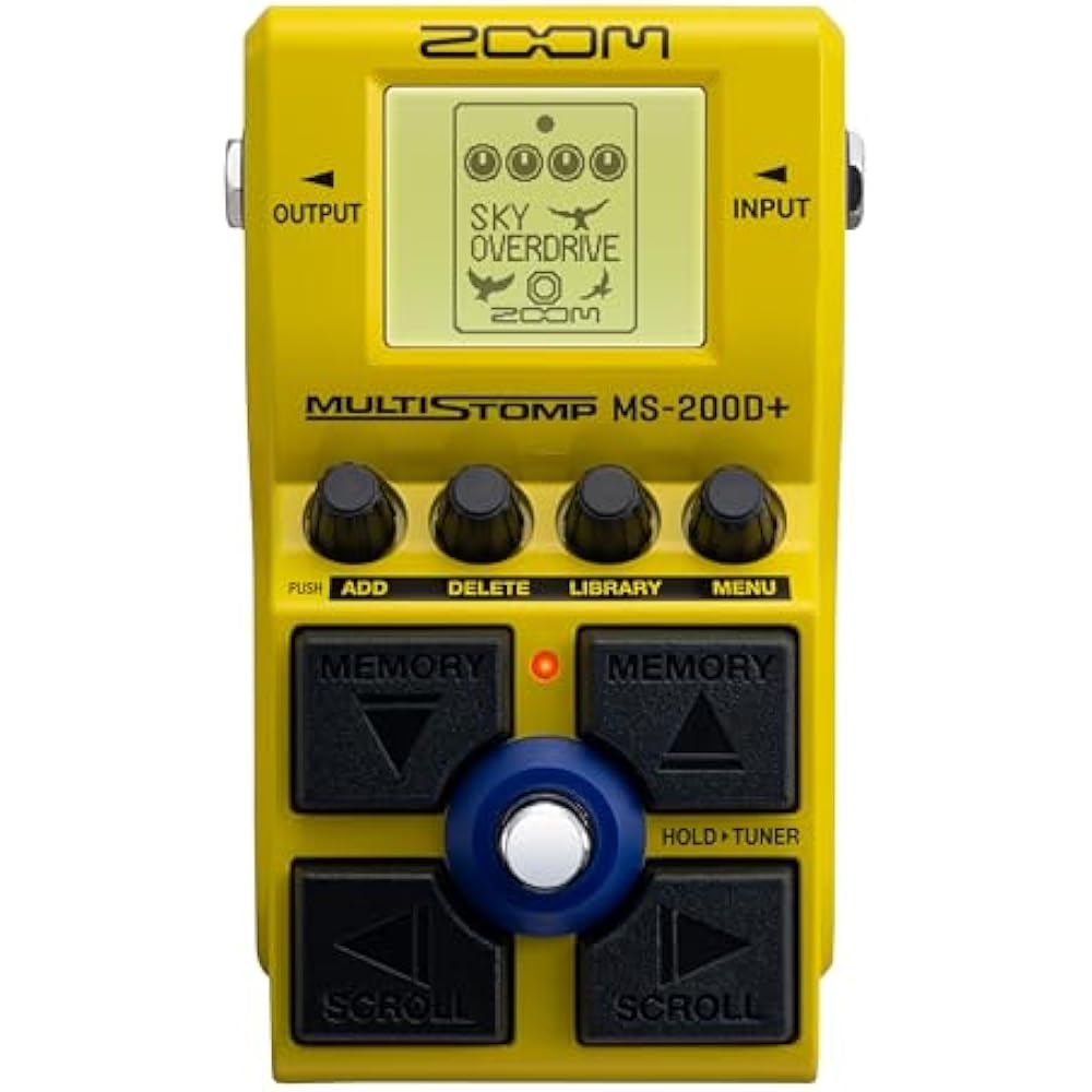 ZOOM MS-200D Plus Multi-Stomp Pedal with Over 200 Distortions, Distortion Overdrive Fuzz Booster ...