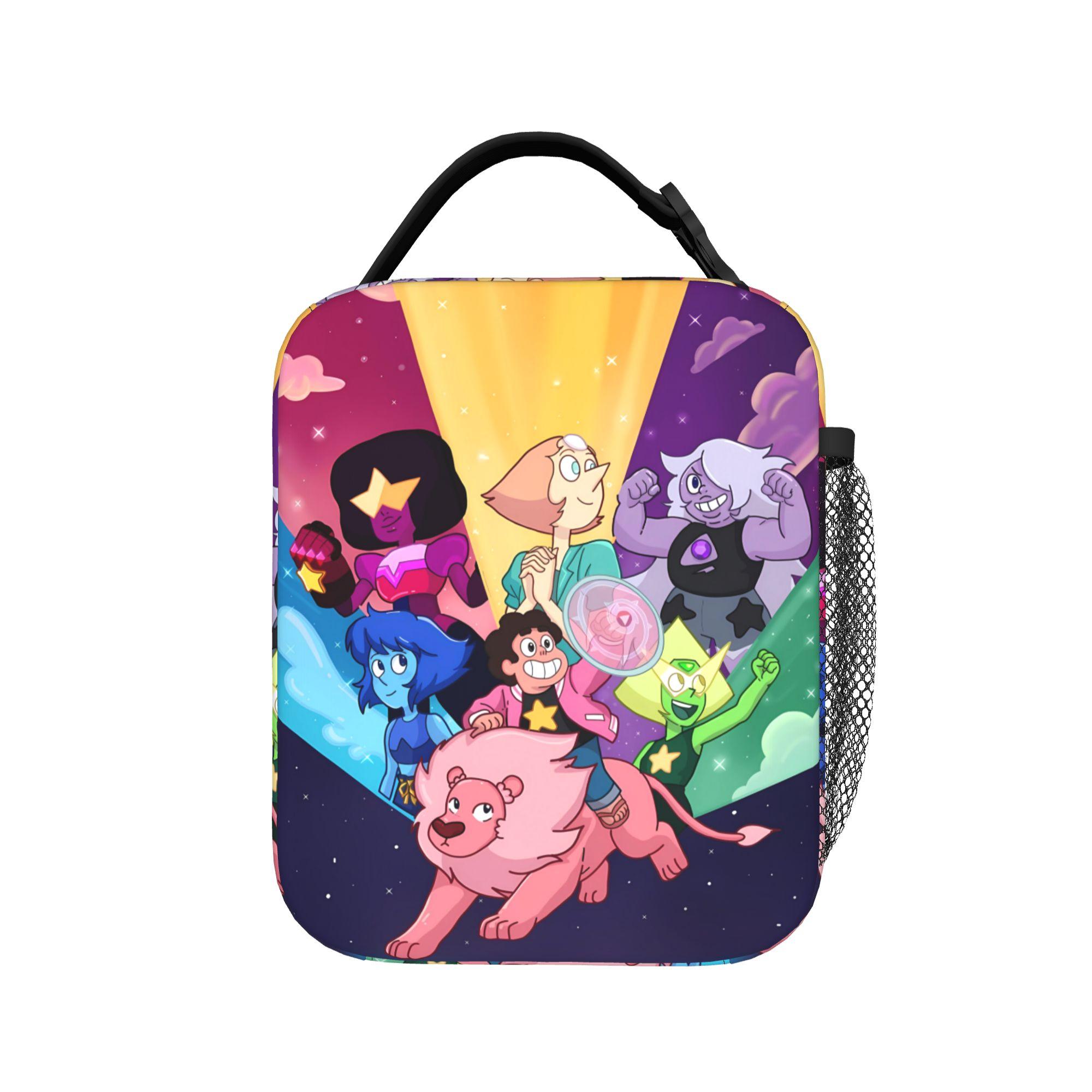Sac à lunch Steven Universe Pierres de Cristal Boîte à lunch vintage pour hommes Sac isotherme de bureau Sacs à lunch thermiques Oxford One Size