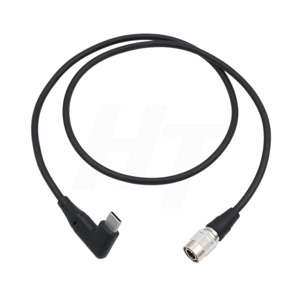 HangTon PD QC Power Bank 12V USB C to Hirose 4-Pin Power Cable for Zoom F4, F8, F8N Pro Audio Recorder, 90 Degree Right Angle, 60cm