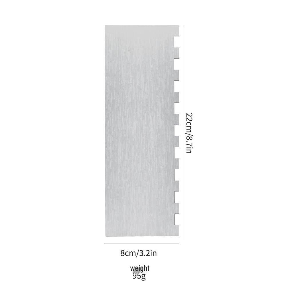 Stainless Steel Serrated Cake Scraper and Decorating Comb Tool