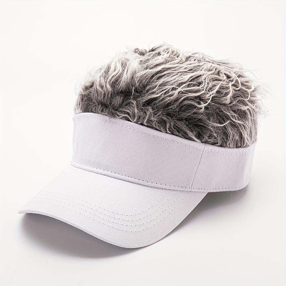 Wig Baseball Cap for Men Women, Unisex Hip-Hop Funny Novelty Hat with Long Curly Hair for Party Disguise Outdoor, For Men Women