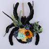Artificial Flowers Halloween Wreath Spider Door Decor
