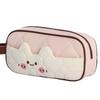 Cute Kitten Design Puff Cat Pencil Case Large Capacity Handheld Pencil Bag  Children