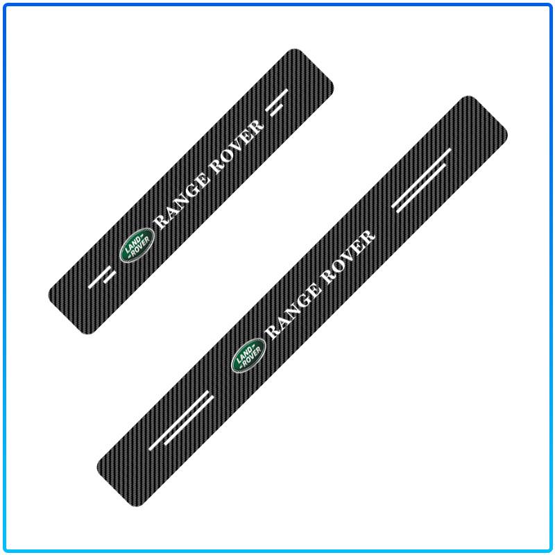 4Pcs Carbon Fiber Car Door Sill Protection Sticker Anti-scratch Refit For Land Rover Freelander 2 L2 L319 L462 LF Range Sport Evoque L322 Discovery 2