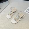 Fashion Women's Sandals 2025 New Summer Shoes Fashion Casual Apartment Women's Sandals Rhinestone Butterfly Luxury Design Women's Shoes