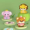 Children Cute Animal Micro Building Block Mini Model Bricks Educational Toys Cartoon Lion Chick Bricks Kids Puzzle Boy Girl Gift