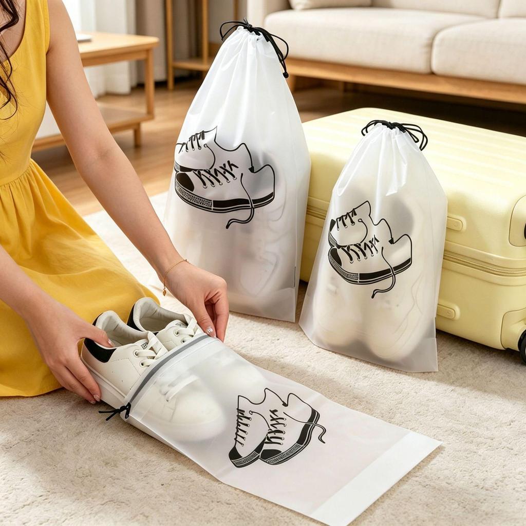 Waterproof Drawstring Shoe Bag for Travel and Storage