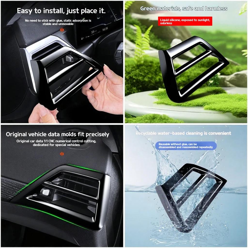 For BMW 3 series G20 2025 Car instrument panel air black conditioner trend protective cover decorative accessories