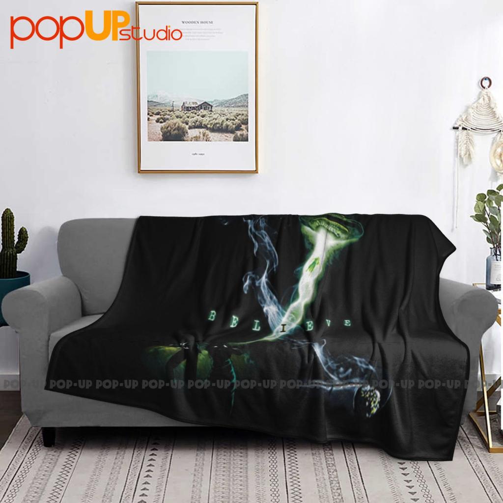I Believe Alien Ufo Fox Mulder Dana Scully Smoking Man The X Files Ultra-Soft Blanket Quilt Winter Sofa Cover Bed Covers