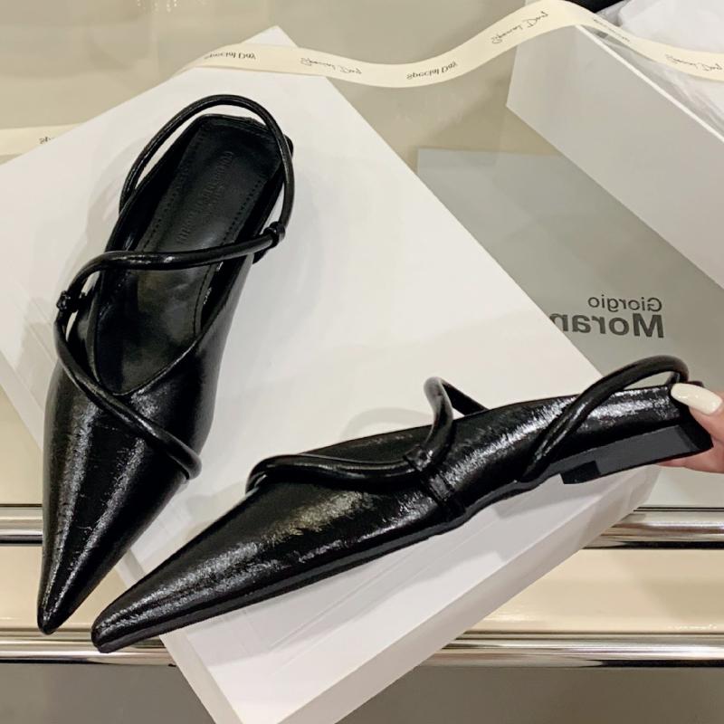 Modne Złote Szpiczaste Palce Wąski Pasek Design Markowe Kapcie Kobiety Moda Płytka Miękka Podeszwa Płaski Sandał Eleganckie Letnie Obuwie Kobieta