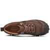Men's Versatile Casual Leather Shoes - Thick Sole, Wear-Resistant, Genuine Leather, Spring 2023 Hiking & Labor Protection Shoes.