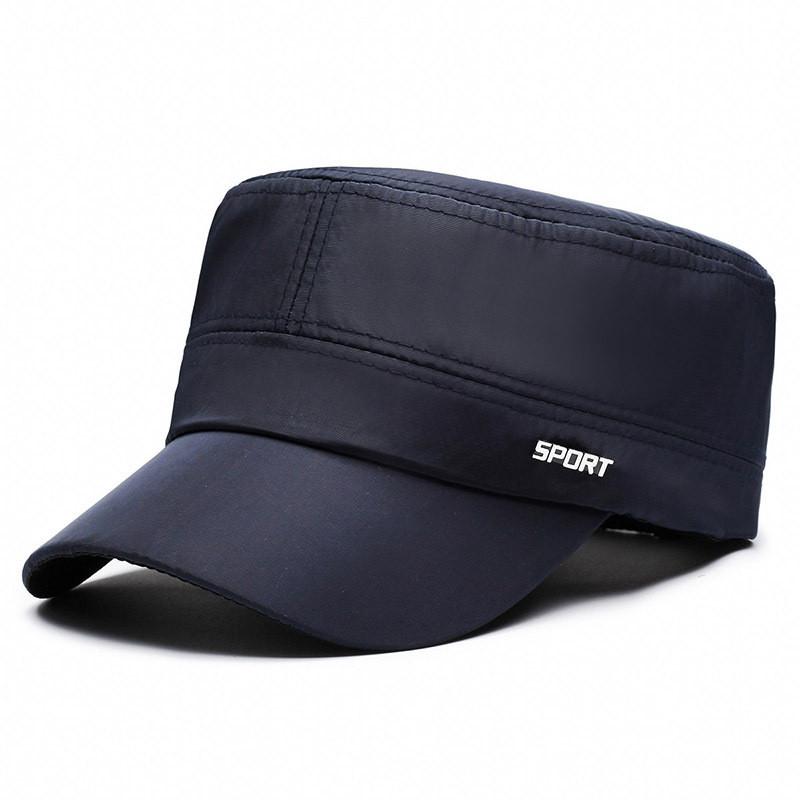 

Polyester Outdoor Sun Hat With Solid Color And Letter Print Design For Summer Travel And Sports синій
