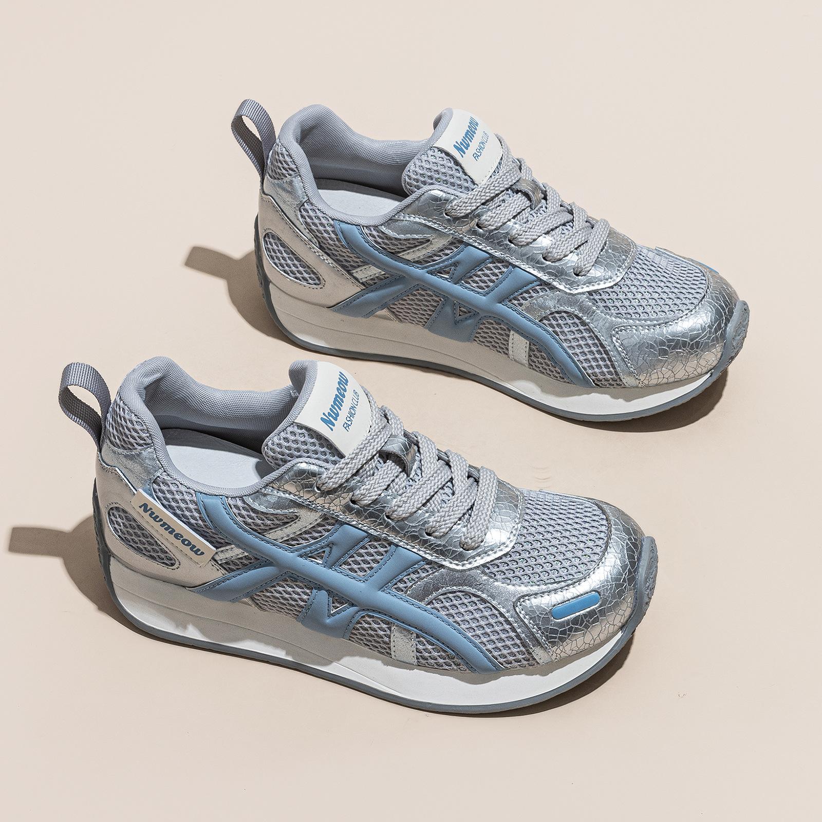 

Leather platform dad shoes women s new spring women s shoes versatile sports shoes spring height increase casual 40