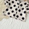 Girls' Polka Dot Outfit Summer New Korean Style Short Sleeve Top Wide Leg Pants Two-Piece Set