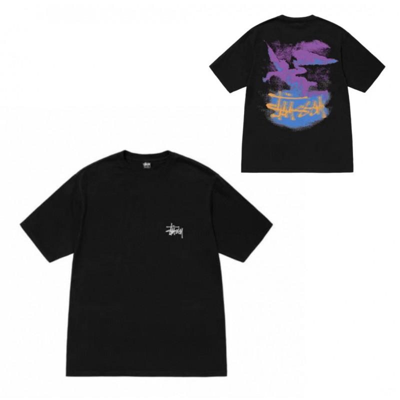 Camiseta de Algodón Streetwear para Hombre y Mujer Corte Holgado Manga Corta Camiseta Gráfica Casual Unisex Cuello Redondo