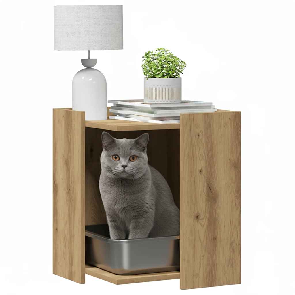 Katzenklo Artisaneiche 42x42x51 cm Holzbasierter Werkstoff