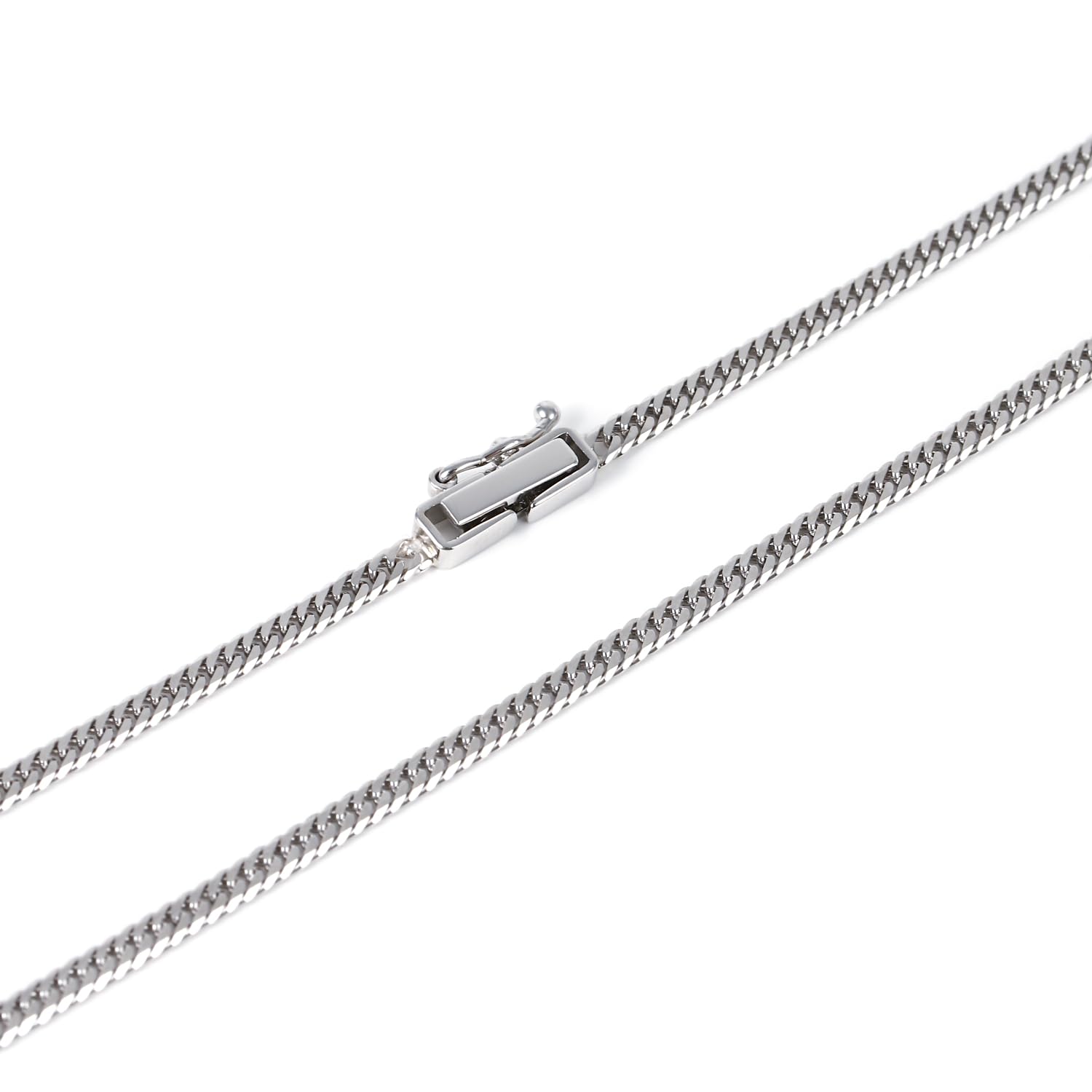 

Платинове кольє Kihei з подвійним ланцюжком 11 г, 60 см, гравірований знак сертифікації монетного двору Pt850, 6-сторонній срібний