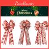 Festive Christmas Wreath Double Bow For Indoor And Outdoor Decorations