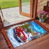Christmas Printed Square Area Rug Soft Non Slip Floor Carpet For Bedroom Holiday Gift