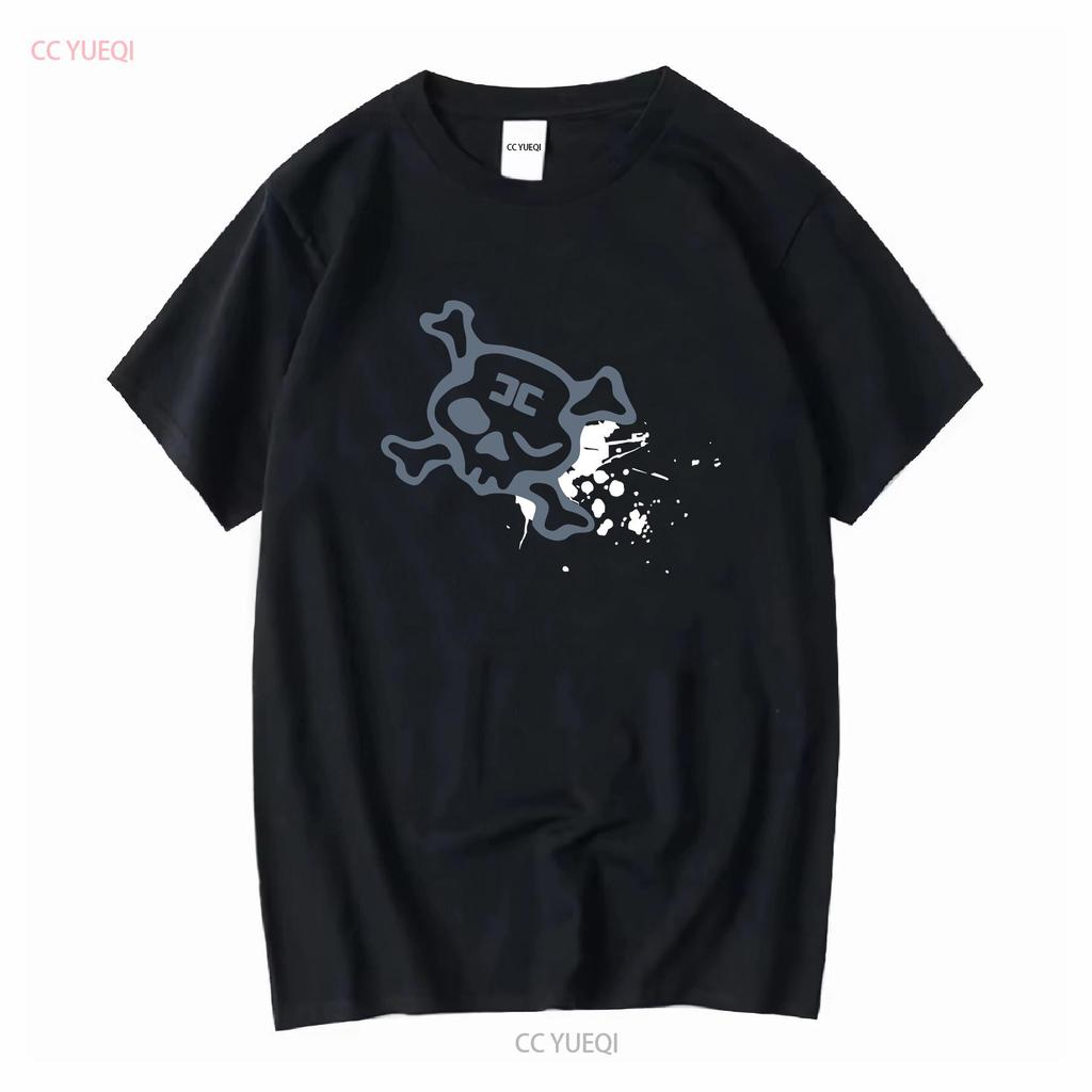 Vintage Combichrist Band Y2K T-Shirt Industrielle Musik Totenkopf gekreuzte Knochen Logo lange oder kurze Ärmel vintage gewaschen dehnbar weich