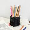 Retro Roman Side House Relief Pen Holder Office Stationery Multi Functional Storage Student Creative Desktop Decoration