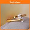 Exquisite 18k Gold Plated Crystal Bridal Engagement Ring For Women In Sizes 6 To 9