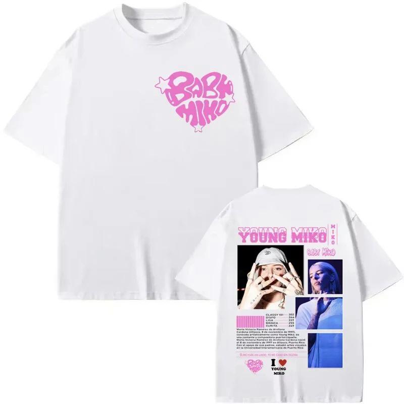 Moda Estetica Miko Manica Corta Merch Giovane Miko T-shirt Y2k Hip Hop Streetwear Casual Ampia Stampa T-shirt in Cotone Unisex