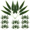 30Pcs Artificial Bamboo Leaves Fake Bamboo Leaf Stems High Quality Faux Leaves for Restaurant Home Garden Decoration