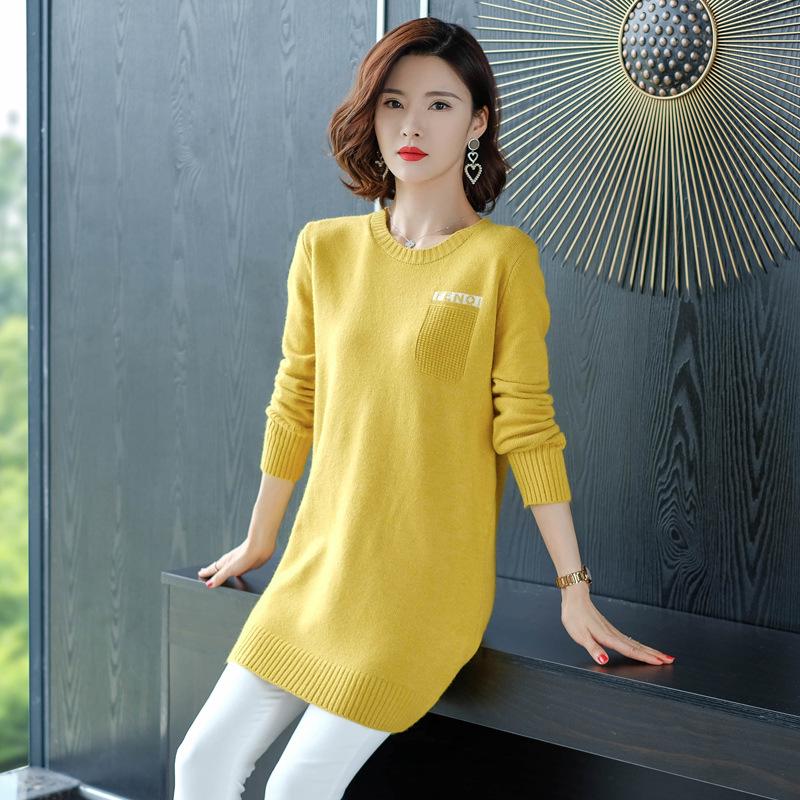 Women's Mid-Length Wool Dress & Coat - Autumn/Winter 2023, Loose Fit, Low Collar.