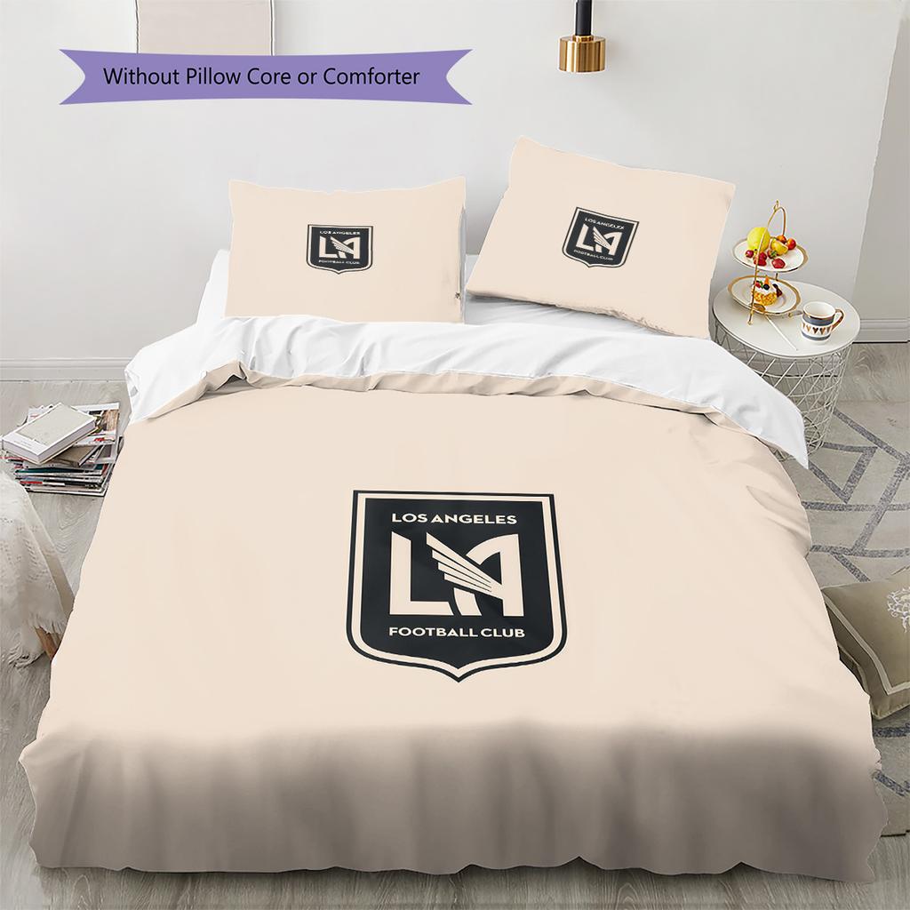 Los Angeles Football Club Pattern Bedding Quilt Set Home Decoration Gift (1 * duvet cover + 2 * pillowcase without core)