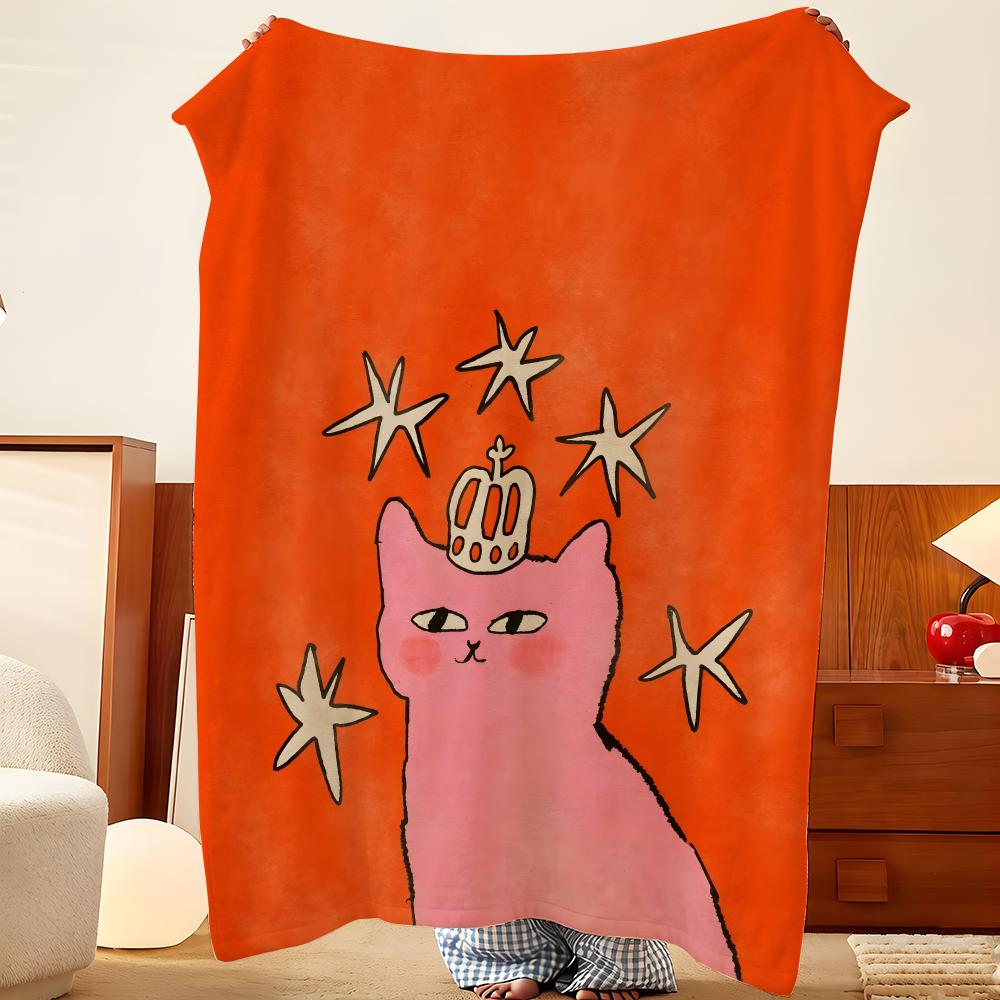 Art N-Niko E-Eniko Throw Flannel Throw Blanket, Lightweight Cozy, Durable Washable Cute Cool