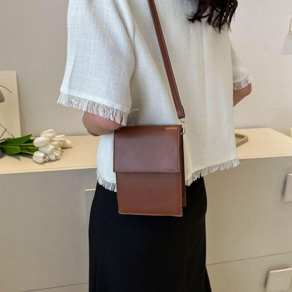 Simple Crossbody Tote Bag PU Leather Ladies Messenger Bag Fashion Small Shoulder Bag Travel