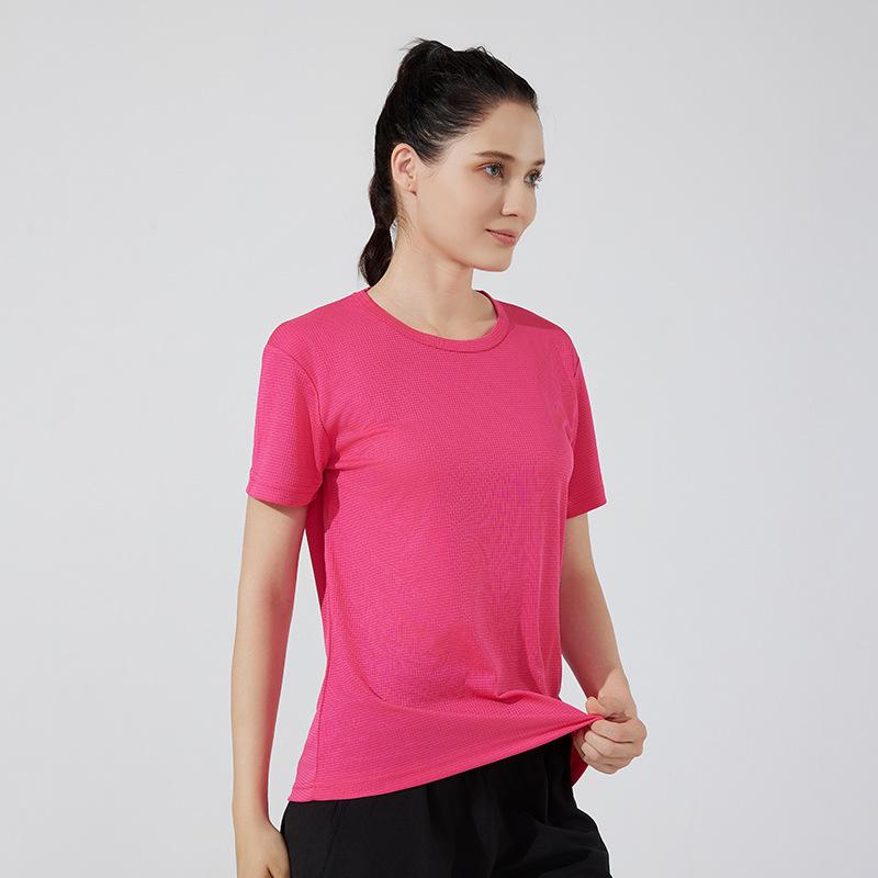 Unisex Quick-Dry Short Sleeve Running T-shirt - Solid Color Sportswear
