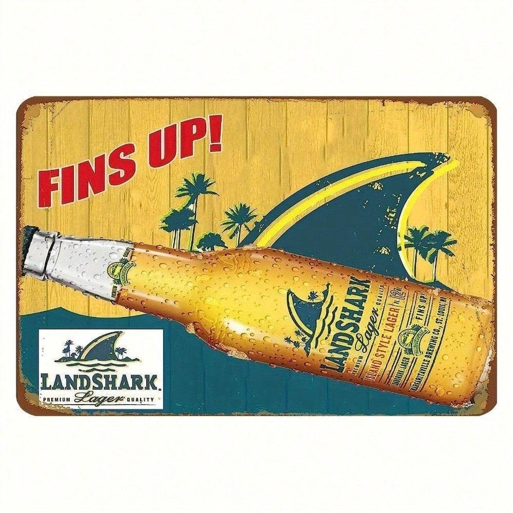 

Metal Wall Art Decor, Retro Beer Tin Sign for Bar Man Cave 8x12 Inch