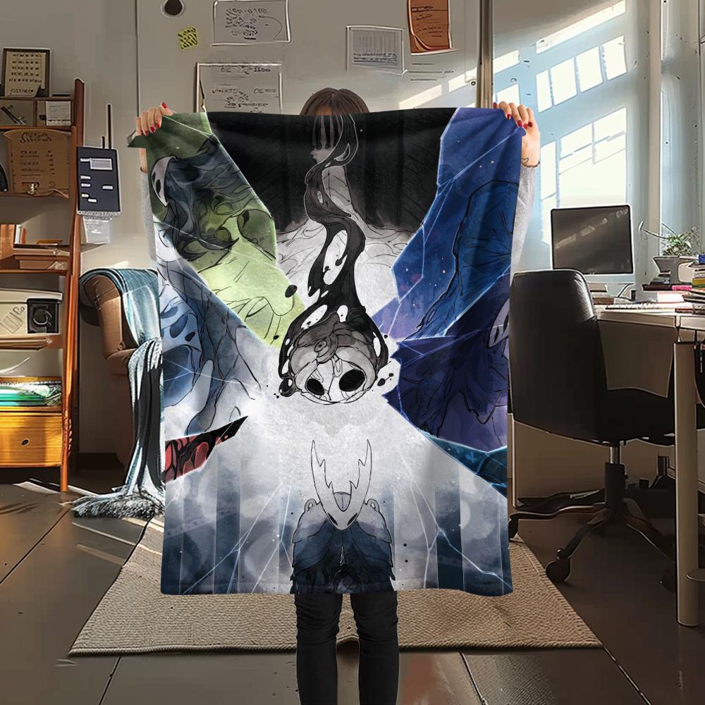 Hollow Knight Print Flannel Blanket, High quality Comfortable for All Seasons, Home Decor, Warmth and Comfort, Perfect for Christmas Gifts43