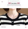 Mom's 2025 Autumn Striped Long-Sleeve Knit Sweater for Middle-Aged & Elderly Women