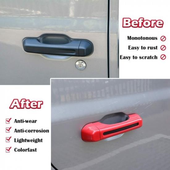 For JL Door & Tailgate Handle Cover Trim for 18+Jeep Wrangler JL JLU Accessories