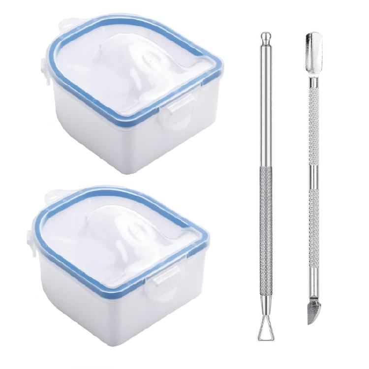 

4pcs ErgonomicPedicure Manicure Nail Tool for Comfortable Handling and Long Lasting Performances in Any Occasion синий