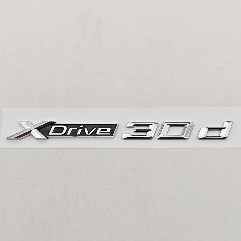 

xDrive 30d 30i Letter Emblem for BMW X3 X4 X5 X6 X7 G01 G02 G05 G06 Trunk Badge Nameplate Logo Sticker Chrome Black Accessories
