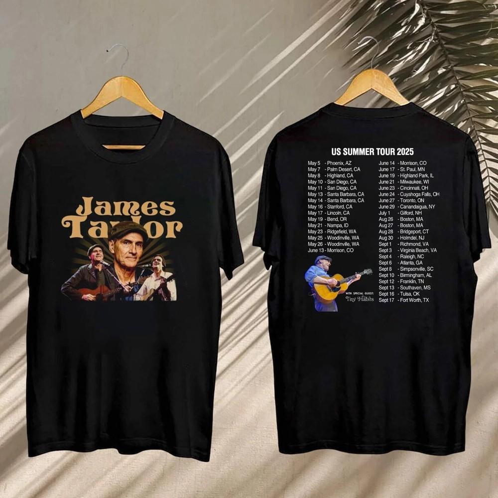 James Taylor Concert Shirt James Taylor Summer Tour 2025 Gift For Fan Unisex T-Shirt S